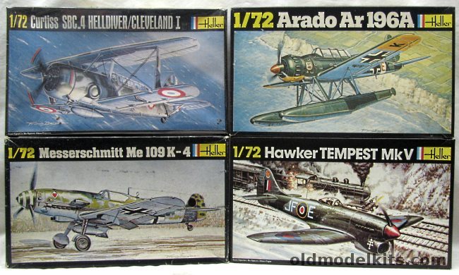 Heller 1/72 229 Me-109 K-4 / 274 Tempest MkV / 241 Arado Ar-196A / 285 Curtiss SBC-4 Helldiver/Cleveland I plastic model kit